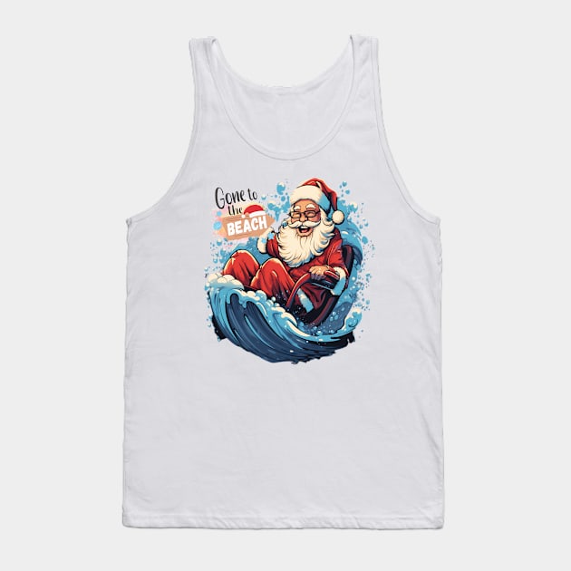 Santa took off to the beach! Tank Top by Tiessina Designs